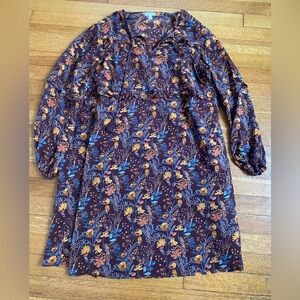 Garnet Hill Floral Silk Dress